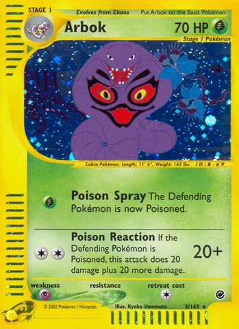 Arbok (3/165) [Expedition: E-Card Base Set]