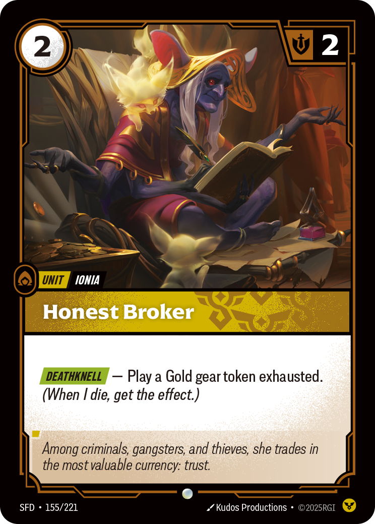 front of card Honest Broker [Spiritforged] 155/221