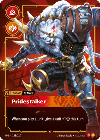 front of card Rengar, Pridestalker [Unleashed] 183/219
