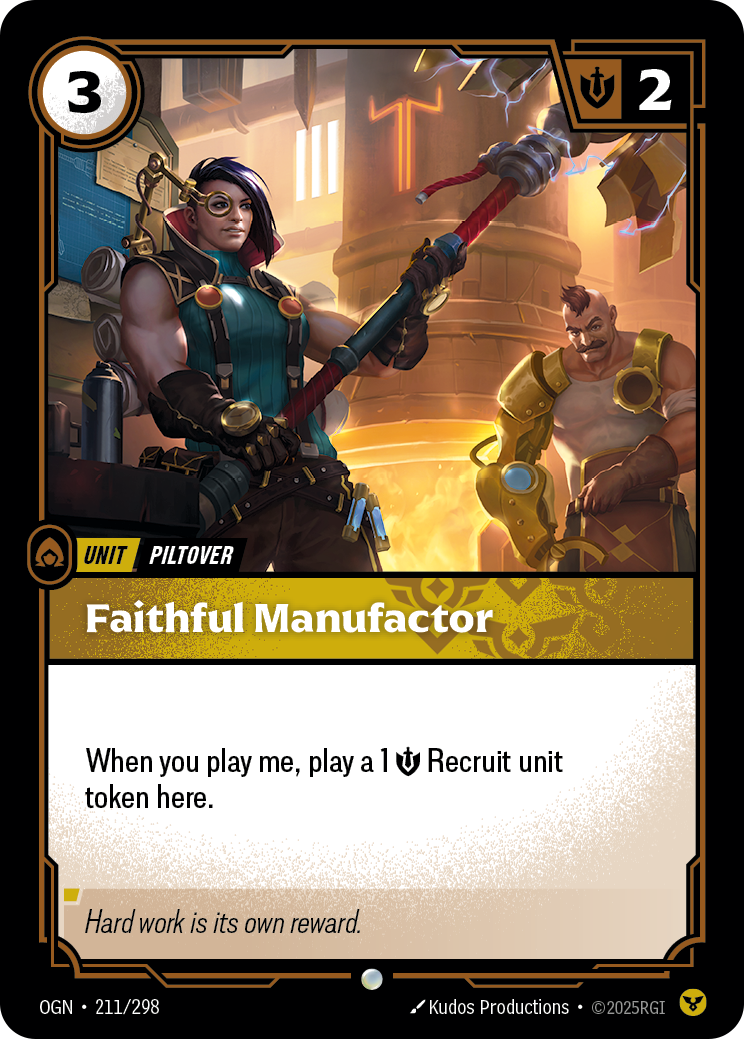 front of card Faithful Manufactor [Origins]