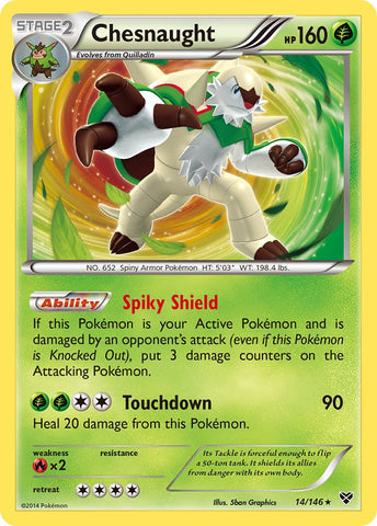 Chesnaught (14/146) (Cosmos Holo) (Blister Exclusive) (XY: Base Set) [Theme Deck Exclusive]