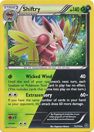 Shiftry (11/114) (Cosmos Holo) (XY: Steam Siege) [Theme Deck Exclusive]
