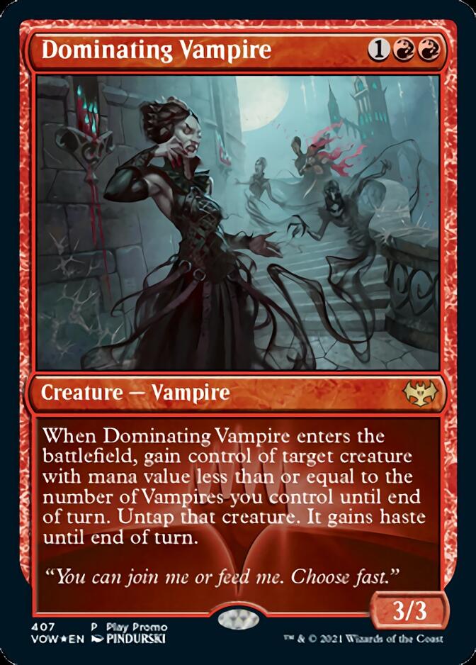 Dominating Vampire (Play Promo) [Innistrad: Crimson Vow Promo Pack]