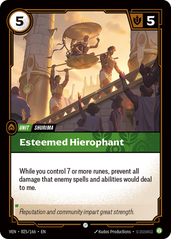 front of card Esteemed Hierophant [Vendetta] 025/166