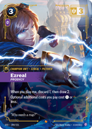 front of card Ezreal, Prodigy [Spiritforged] 149/221