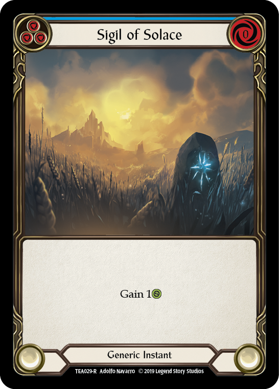 Sigil of Solace (Blue) [TEA029-R] (Dorinthea Hero Deck) 1st Edition Normal