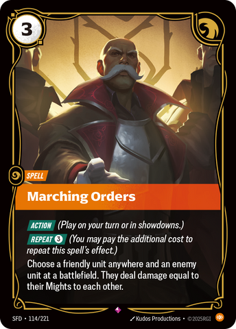front of card Marching Orders [Spiritforged] 114/221