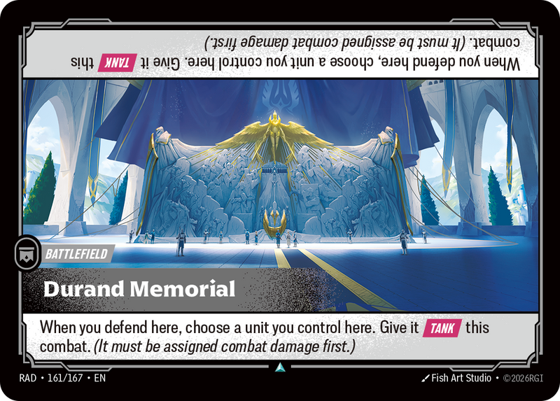 front of card Durand Memorial [Radiance] 161/167