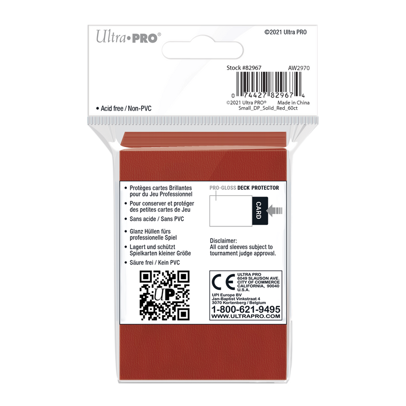 Ultra PRO: Small 60ct Sleeves - PRO-Gloss (Red)