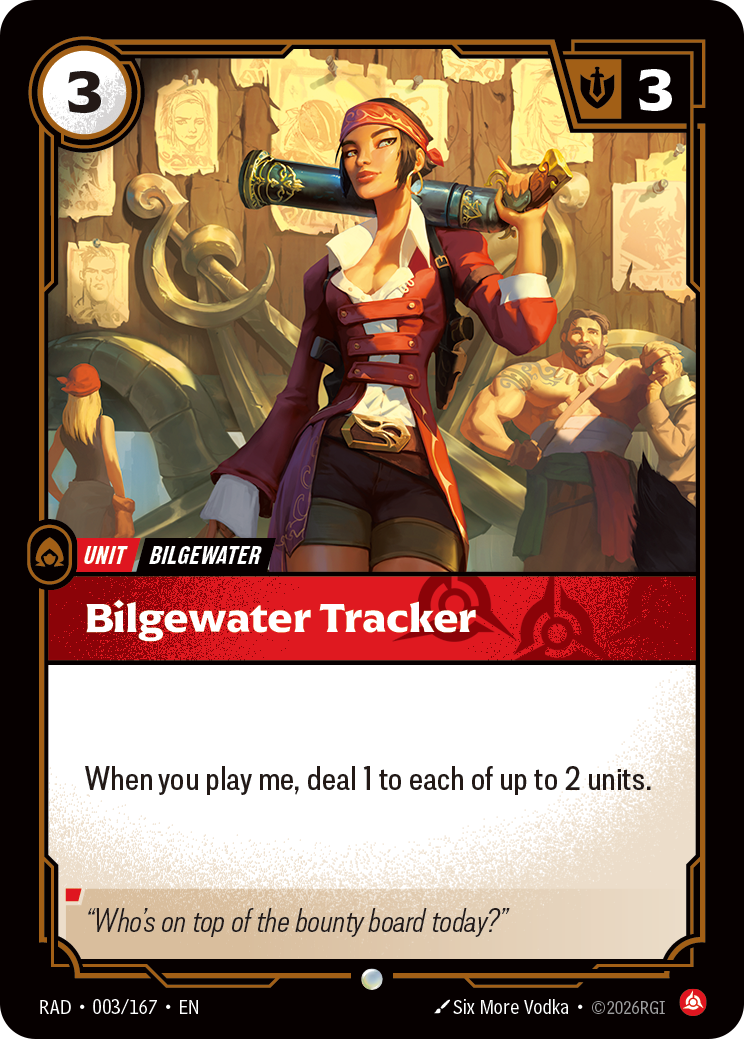 front of card Bilgewater Tracker [Radiance] 003/167