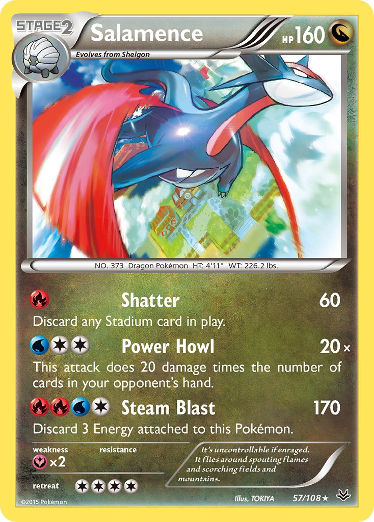 Salamence (57/108) (XY: Roaring Skies) [Theme Deck Exclusive]