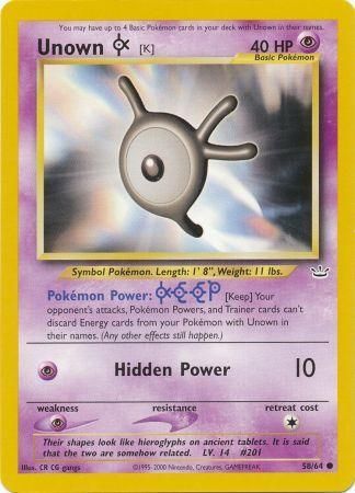 Unown (K) (58/64) [Neo Revelation Unlimited]