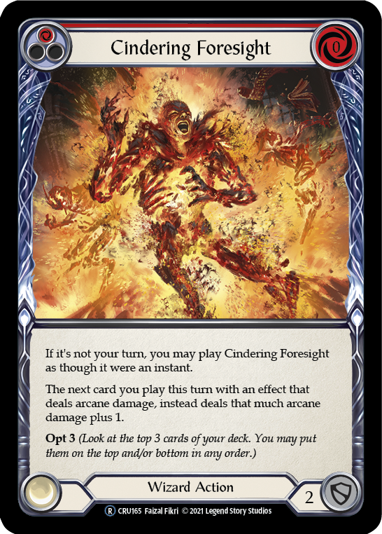 Cindering Foresight (Red) [U-CRU165] (Crucible of War Unlimited) Unlimited Normal