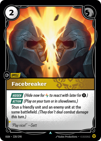 front of card Facebreaker [Origins] #220