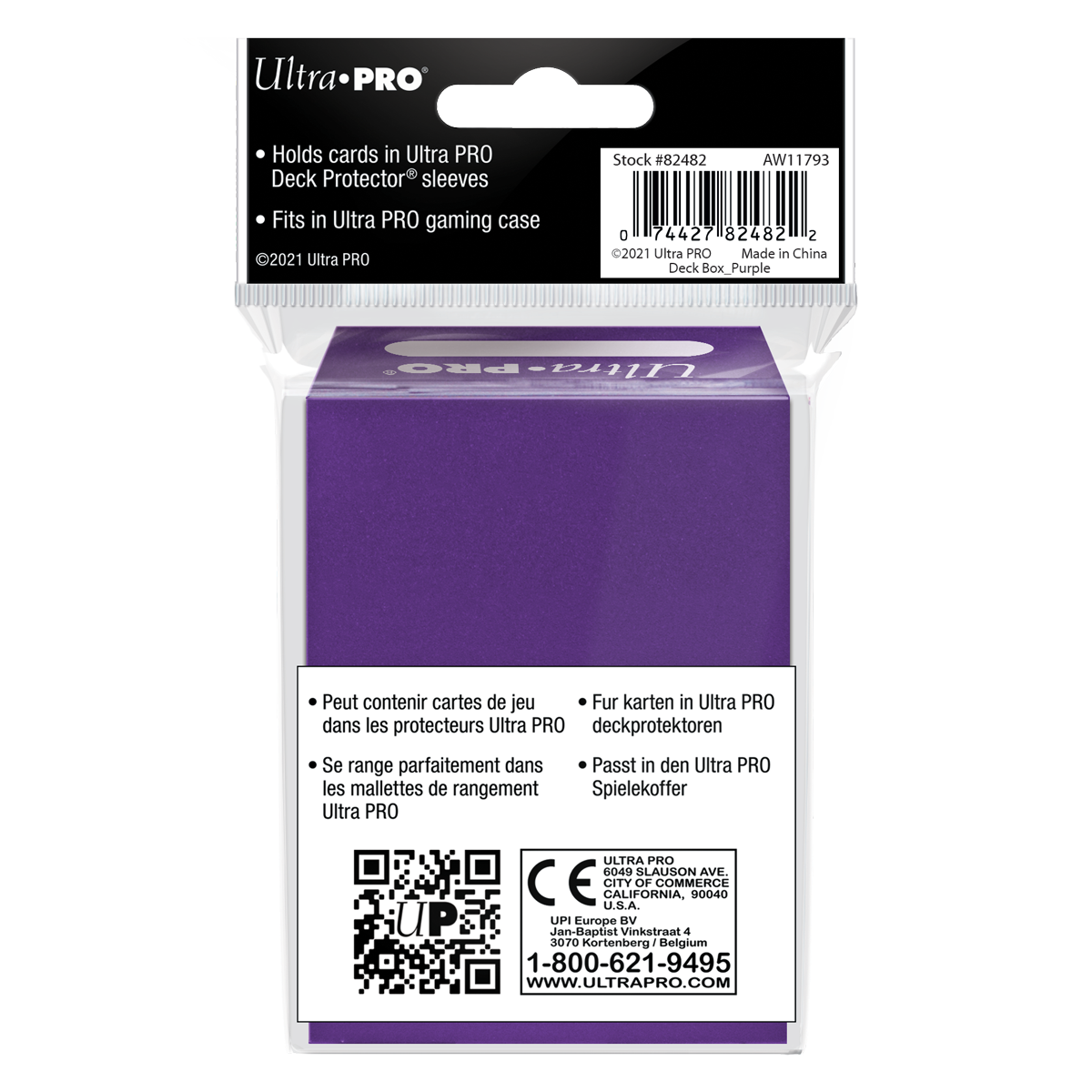 Ultra PRO: Deck Box - Solid Color (Purple)