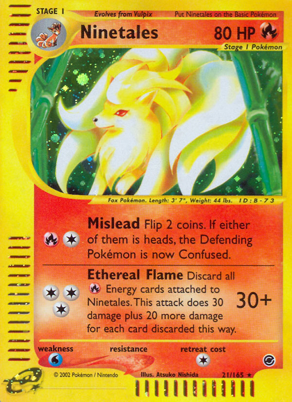 Ninetales (21/165) [Expedition: E-Card Base Set]