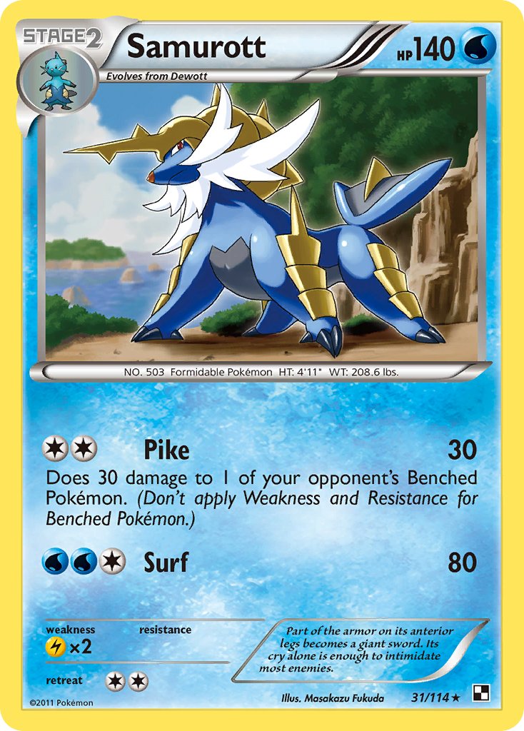 Samurott (31/114) (Black & White: Base Set) [Theme Deck Exclusive]