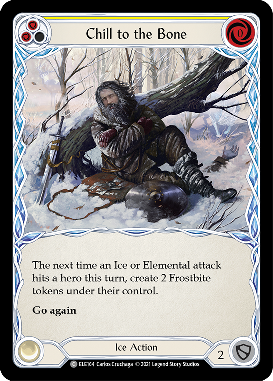 Chill to the Bone (Yellow) [ELE164] (Tales of Aria) 1st Edition Rainbow Foil