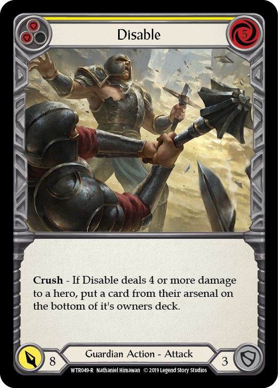 Disable (Yellow) [WTR049-R] (Welcome to Rathe) Alpha Print Rainbow Foil