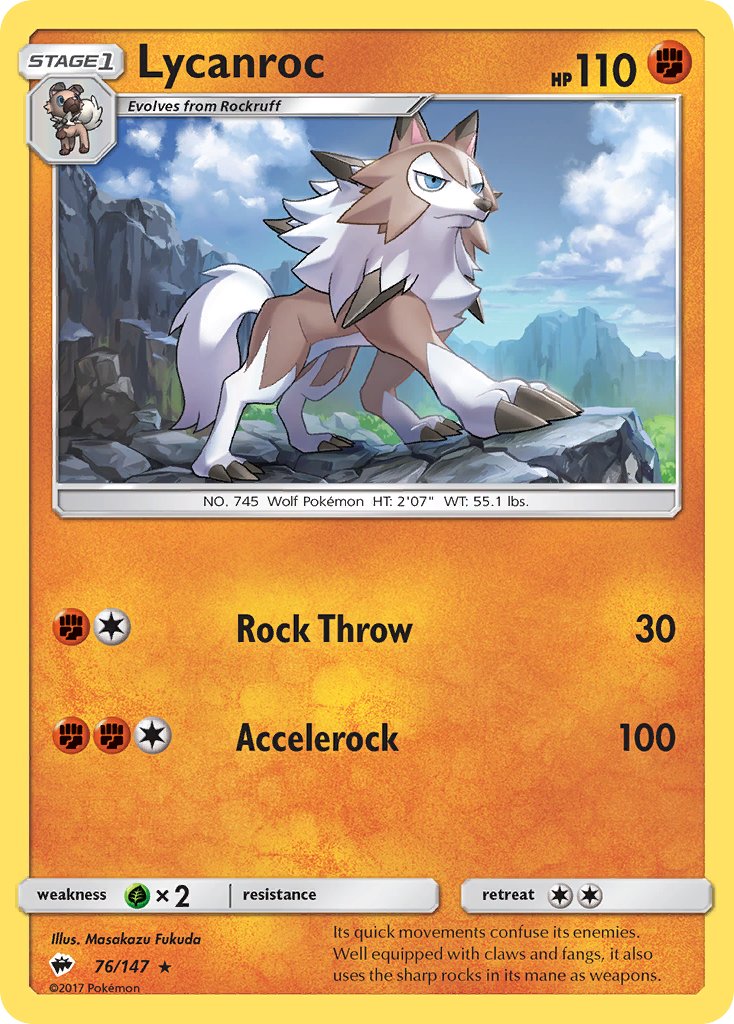 Lycanroc (76/147) (Sun & Moon: Burning Shadows) [Theme Deck Exclusive]