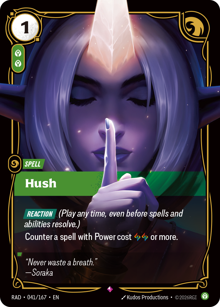 front of card Hush [Radiance] 041/167