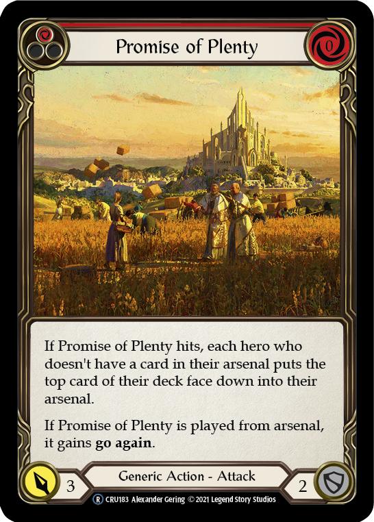 Promise of Plenty (Red) [U-CRU183] (Crucible of War Unlimited) Unlimited Rainbow Foil