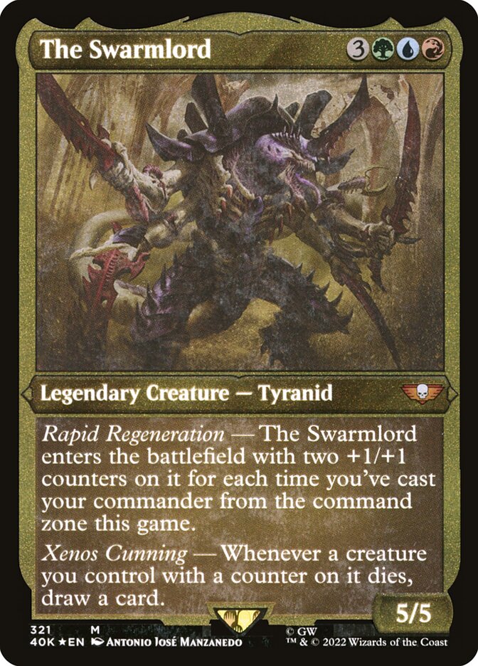 (Thick Stock Display Commander) The Swarmlord (Surge Foil) [Warhammer 40,000]