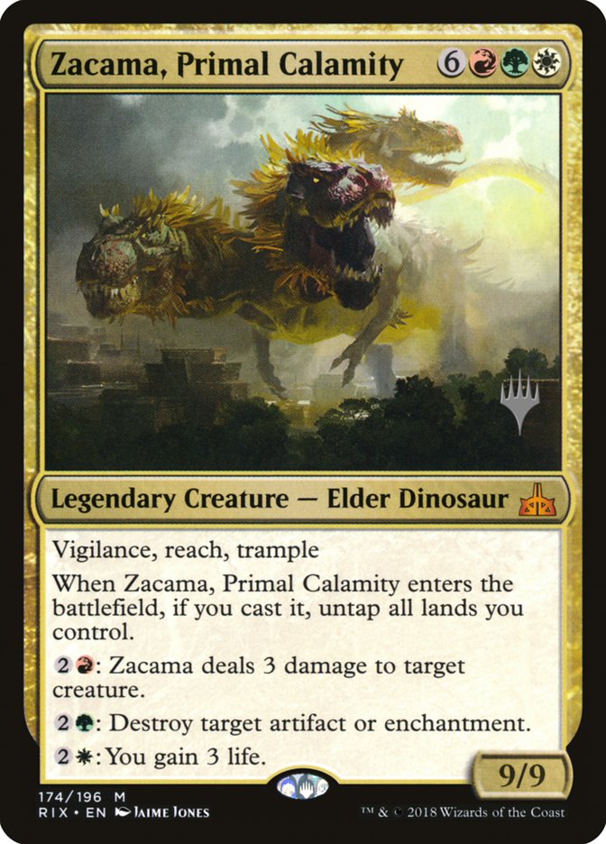 Zacama, Primal Calamity (Promo Pack) [Rivals of Ixalan Promo Pack]