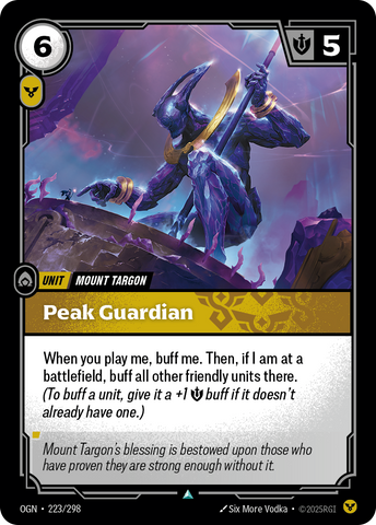 front of card Peak Guardian [Origins] #223