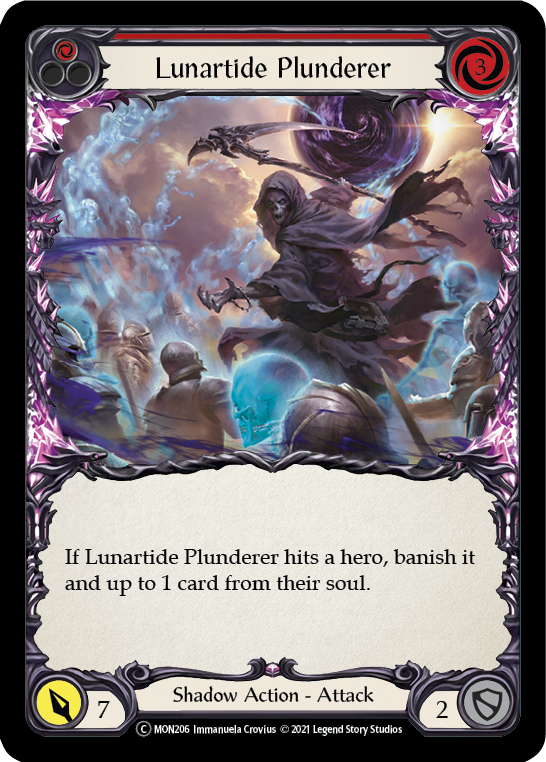 Lunartide Plunderer (Red) [U-MON206-RF] (Monarch Unlimited) Unlimited Rainbow Foil