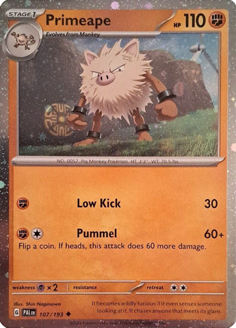 Primeape (107/193) (Cosmos Holo) (Scarlet & Violet: Paldea Evolved) [Theme Deck Exclusive]