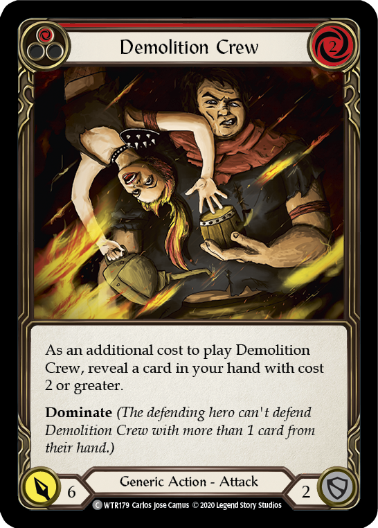 Demolition Crew (Red) [U-WTR179] (Welcome to Rathe Unlimited) Unlimited Rainbow Foil