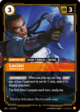 front of card Lucian, Merciless [Spiritforged] 113/221