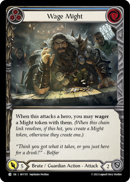 Wage Might (Blue) [HVY151] (Heavy Hitters) Rainbow Foil