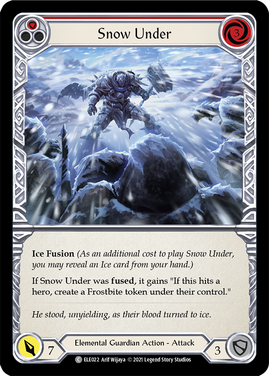 Snow Under (Red) [ELE022] (Tales of Aria) 1st Edition Rainbow Foil