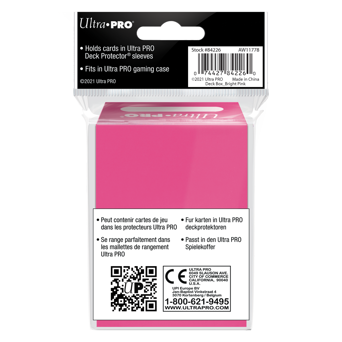 Ultra PRO: 80+ Deck Box - Bright Pink