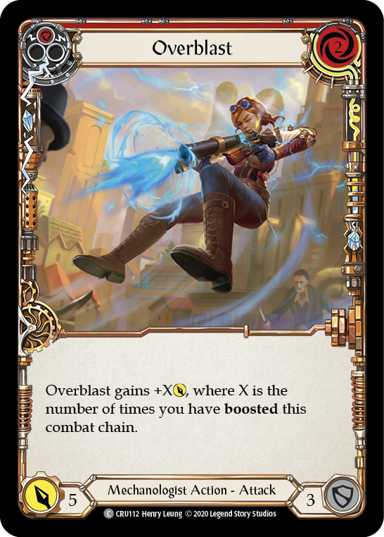 Overblast (Red) [CRU112] (Crucible of War) 1st Edition Rainbow Foil