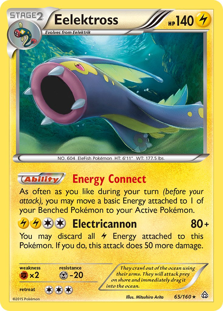 Eelektross (65/160) (Cosmos Holo) (Blister Exclusive) (XY: Primal Clash) [Theme Deck Exclusive]