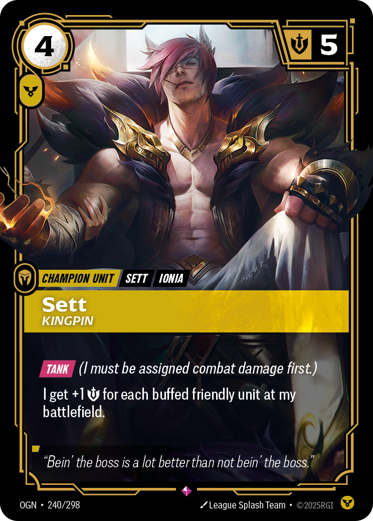 front of card Sett, Kingpin [Origins]