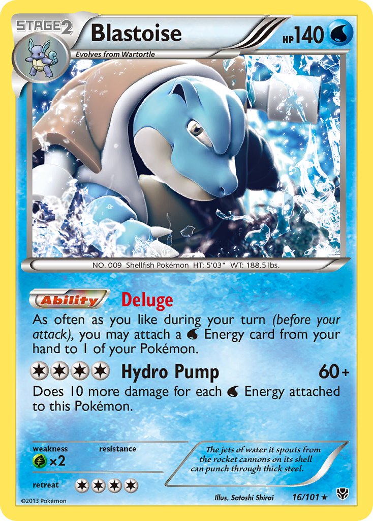 Blastoise (16/101) (Cosmos Holo) (Blister Exclusive) (Black & White: Plasma Blast) [Theme Deck Exclusive]