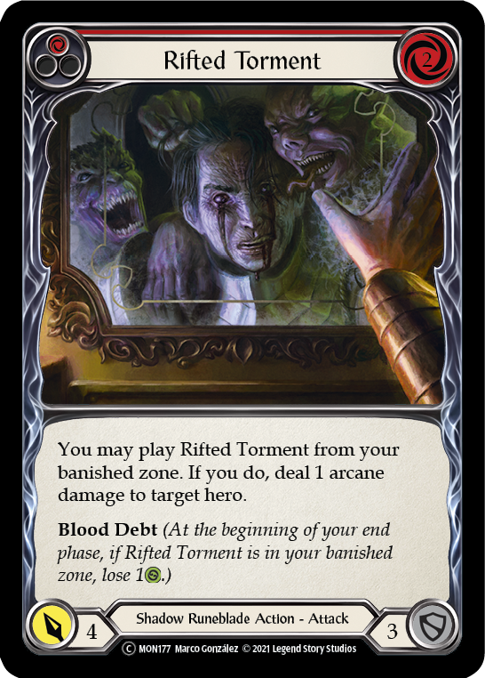 Rifted Torment (Red) [U-MON177-RF] (Monarch Unlimited) Unlimited Rainbow Foil