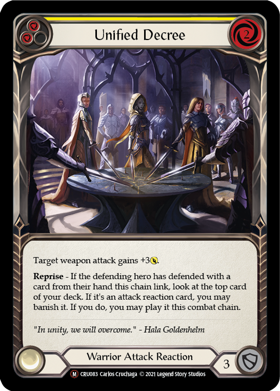 Unified Decree [U-CRU083] (Crucible of War Unlimited) Unlimited Rainbow Foil