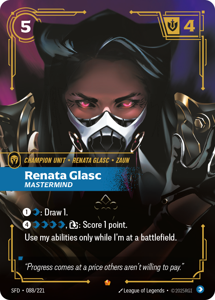 front of card Renata Glasc, Mastermind [Spiritforged] 088/221