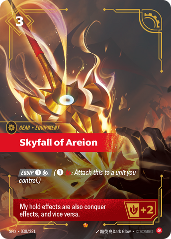 front of card Skyfall of Areion [Spiritforged] 030/221