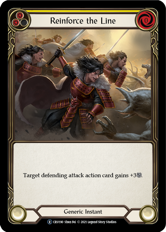 Reinforce the Line (Yellow) [U-CRU190] (Crucible of War Unlimited) Unlimited Rainbow Foil