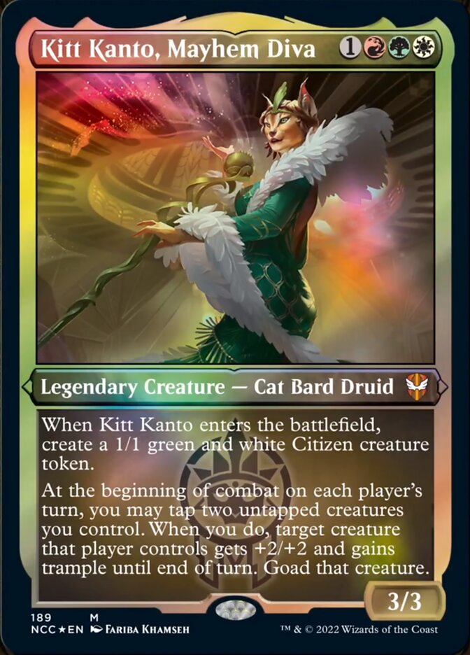 (Thick Stock Display Commander) Kitt Kanto, Mayhem Diva [Streets of New Capenna Commander]