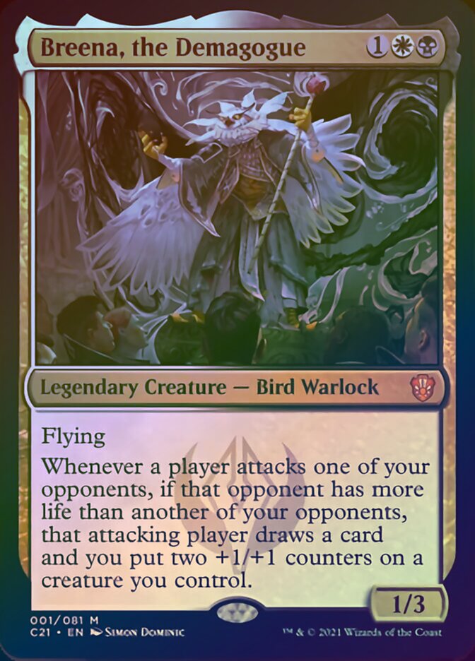 (Thick Stock Display Commander) Breena, the Demagogue [Commander 2021]