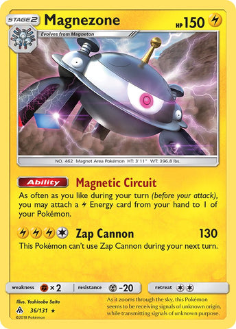 Magnezone (36/131) (Prerelease Kit Exclusive) (Sun & Moon: Forbidden Light) [Theme Deck Exclusive]