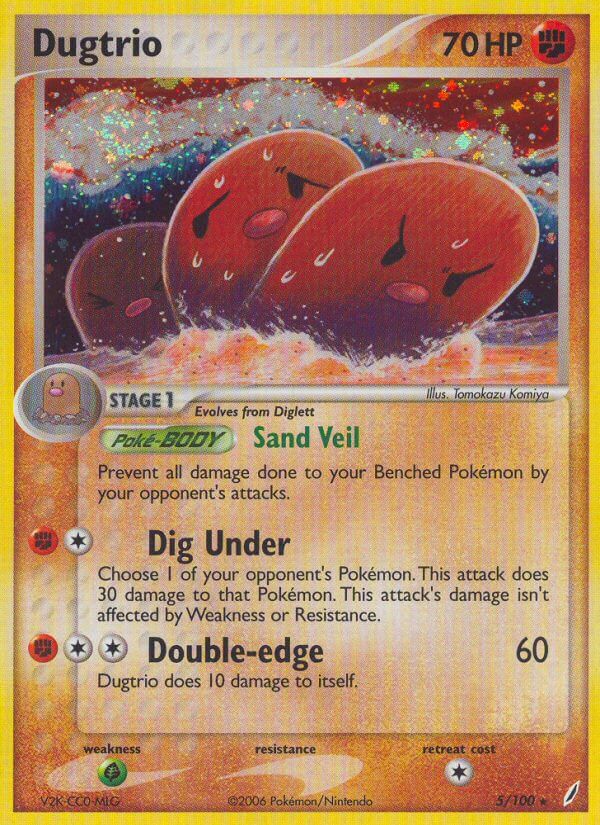 Dugtrio (5/100) (EX: Crystal Guardians) [Theme Deck Exclusive]