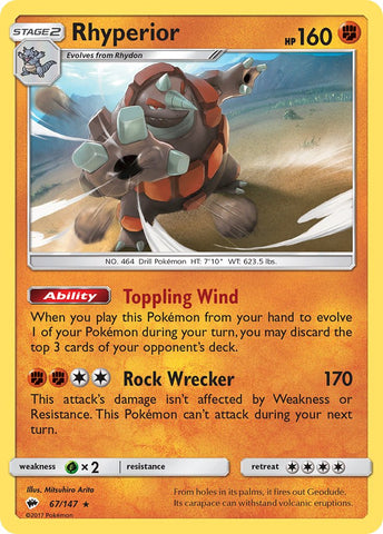 Rhyperior (67/147) (Sun & Moon: Burning Shadows) [Theme Deck Exclusive]